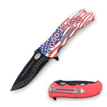 "United We Stand Divided We Fall"God Bless AmericaTactical Folder